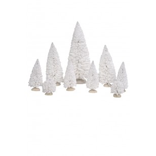 White Trees, Assorted Sizes, 9 pieces